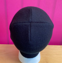 Load image into Gallery viewer, Fox Calls Logo Black Un Cuffed 100% Warm Acrylic Beanie £10.99 Post Free UK