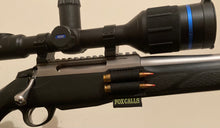 Load image into Gallery viewer, Fox Calls “Quick Release Stick On Pouch” 222-375 Cal Two Round Nylon Twill Side Action Carrier Sticky Velcro Back Elasticated Ammo Loops - £3.99 - Post Free UK