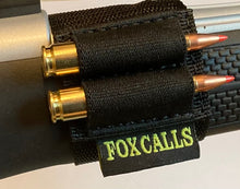 Load image into Gallery viewer, Fox Calls “Quick Release Wrap Over” 222-375 Cal Two Round Nylon Twill Side Action Carrier  Elasticated Ammo Loops - £4.99 - Post Free UK

